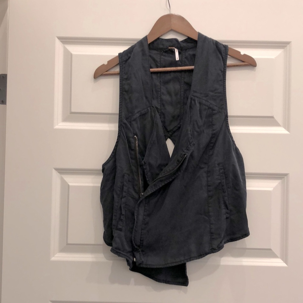 COPY - Free people navy vest.